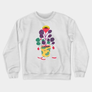 Plant with pink flower Crewneck Sweatshirt